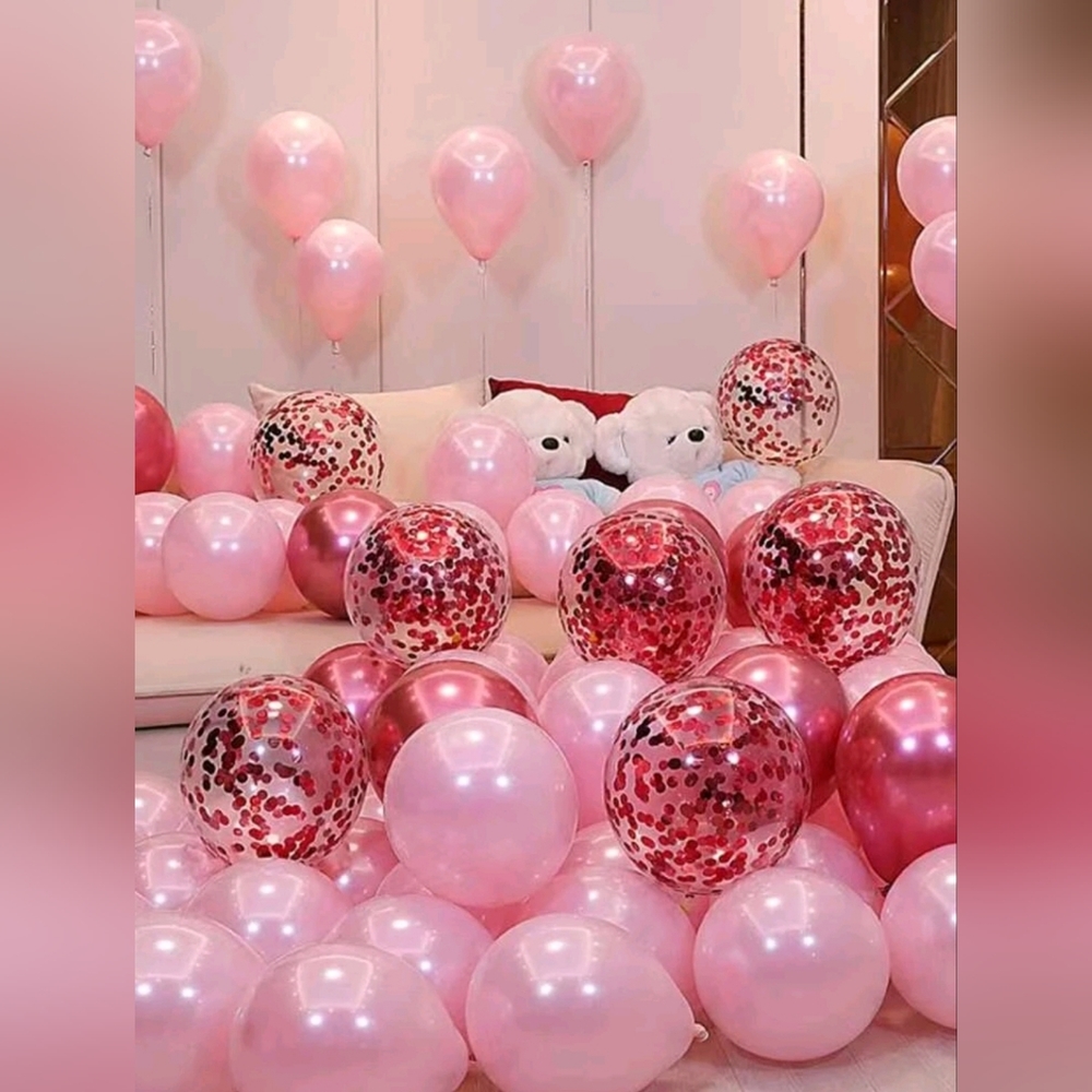 25pc Party Balloon Set Pink